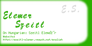 elemer szeitl business card